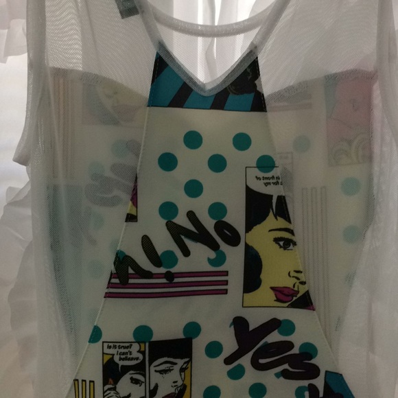 White Cartoon Bodycon Bubblegum POP Dress - Picture 5 of 6